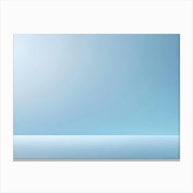 Minimalist Studio Background With A Gradient Blue And White Color Scheme Canvas Print