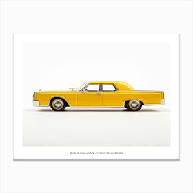 Toy Car 64 Lincoln Continental Yellow Poster Canvas Print