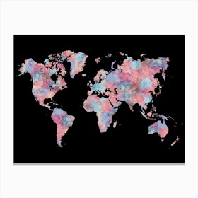 Wanderlust World Map Canvas Print