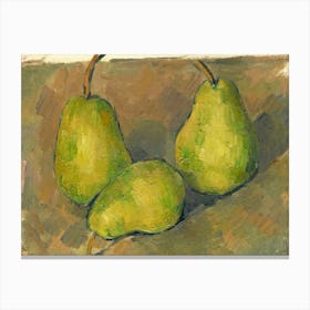 Three Pears (1878–1879), Paul Cézanne Canvas Print