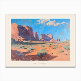 Western Landscapes Monument Valley 3 Poster Canvas Print