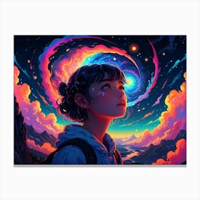 Psychedelic Girl Canvas Print