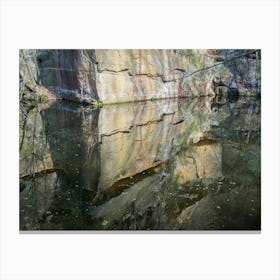 Reflection in the quarry. Rock and water 2 Canvas Print