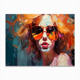 Girl In Sunglasses 1 Canvas Print