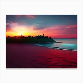 Sunset Over Lake Michigan 1 Canvas Print
