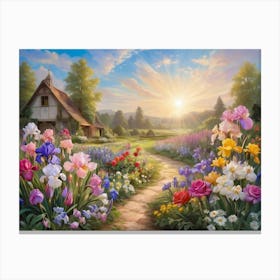 Iris Garden Canvas Print