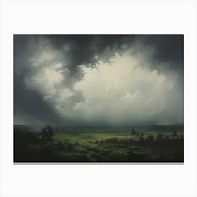 Moody Landscape Painting Canvas Print