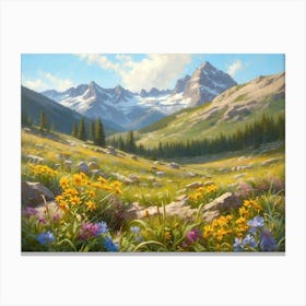 Mountain Secret Garden Canvas Print