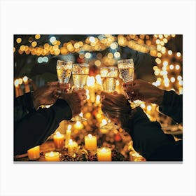 Toast To The New Year Canvas Print