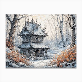 House In The Woods 1 Canvas Print