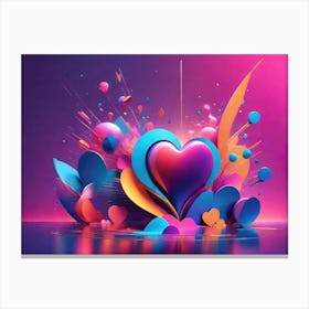 Colorful Heart Creative 8 Canvas Print