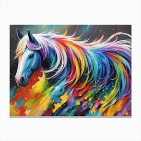 Rainbow Horse Canvas Print