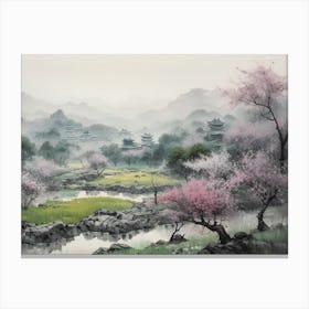 Chinese Cherry Blossoms Canvas Print