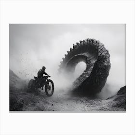 Monster Biker Canvas Print