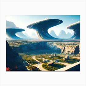 Aliens In Space Canvas Print