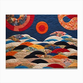 Many Lands Under One SUN Quilting Art, 1508 Canvas Print