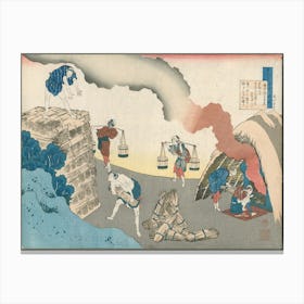 Poem By Ise, From The Series One Hundred Poems Explained By The Nurse , Katsushika Hokusai Canvas Print
