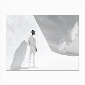 White Wall Canvas Print