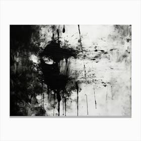Silence Abstract Black And White 15 Canvas Print