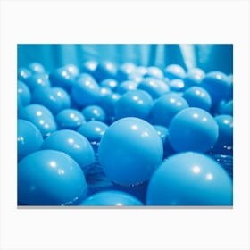 Blue Balls In Water Canvas Print