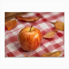 Apple On A Table Canvas Print