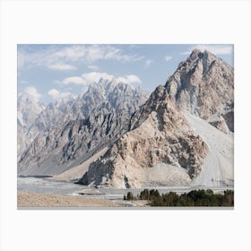 Passu Valley And Mountains Canvas Print