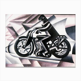 The Motorcyclist, Fortunato Depero Canvas Print