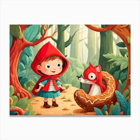 Little Red Riding Hood Canvas Print