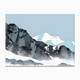 Snowy Mountains 1 Canvas Print