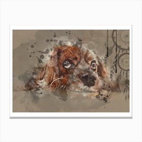 Cocker Spaniel Watercolor 1 Canvas Print