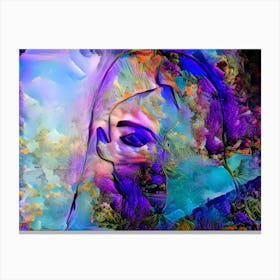 Woman'S Face Canvas Print