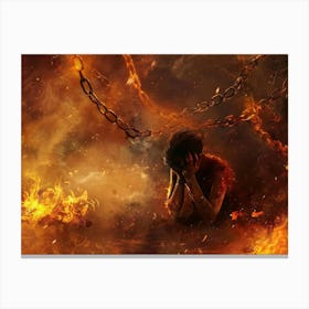 Fire And Chains Canvas Print