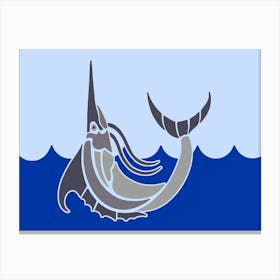 Fish Marlin Animal Sea Canvas Print