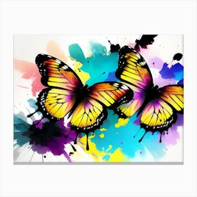 Two Colorful Butterflies 1 Canvas Print