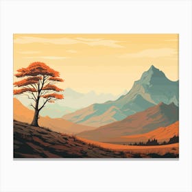 Landscape With Tree 2 Canvas Print