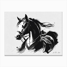 Creative Horse Illustration Simple Ink Painting Canvas Print