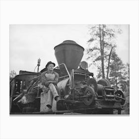 Untitled Photo, Possibly Related To Logging Locomotive And Operator, Baker County, Oregon By Russell Lee Canvas Print