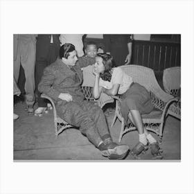 Couple At Rollerskating Rink, Southside, Chicago, Illinois By Russell Lee Canvas Print