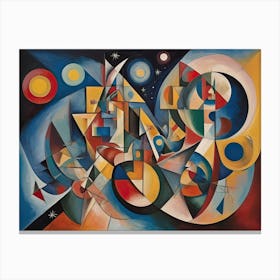 Surreal Outer Space Cubism Canvas Print