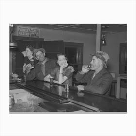 Saturday Night In A Saloon, Craigville, Minnesota By Russell Lee Canvas Print