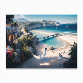 Mediterranean Seascape Painting #3 Canvas Print