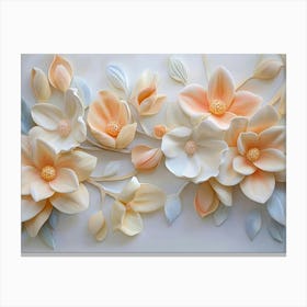 3d Floral Capturing the Delicate Beauty of Blooming Freesias Canvas Print