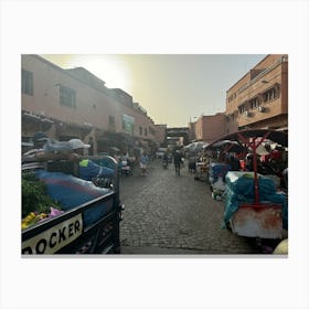 Street Market In Marrakech Canvas Print