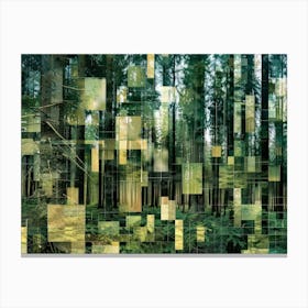 Forest Photo Collage 4 Canvas Print