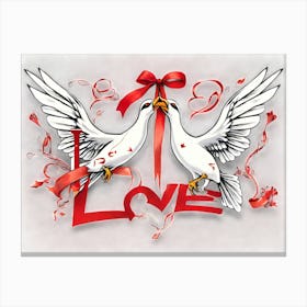 Love Doves Canvas Print