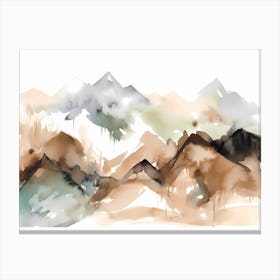 Watercolor Mountains Canvas Print