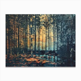 Forest Photo Collage 1 Canvas Print