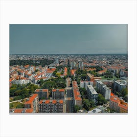 Top view Milan, Italy, Lombardy. Canvas Print