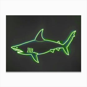 Neon Lime Dogfish Shark 5 Canvas Print