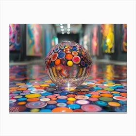 Psychedelic glass ball Canvas Print